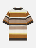Structured Striped Knitted Polo Men Polos Scotch Soda Homme Cathay Spice Stripe XXL