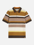 Structured Striped Knitted Polo Men Polos Scotch Soda Homme Cathay Spice Stripe XL