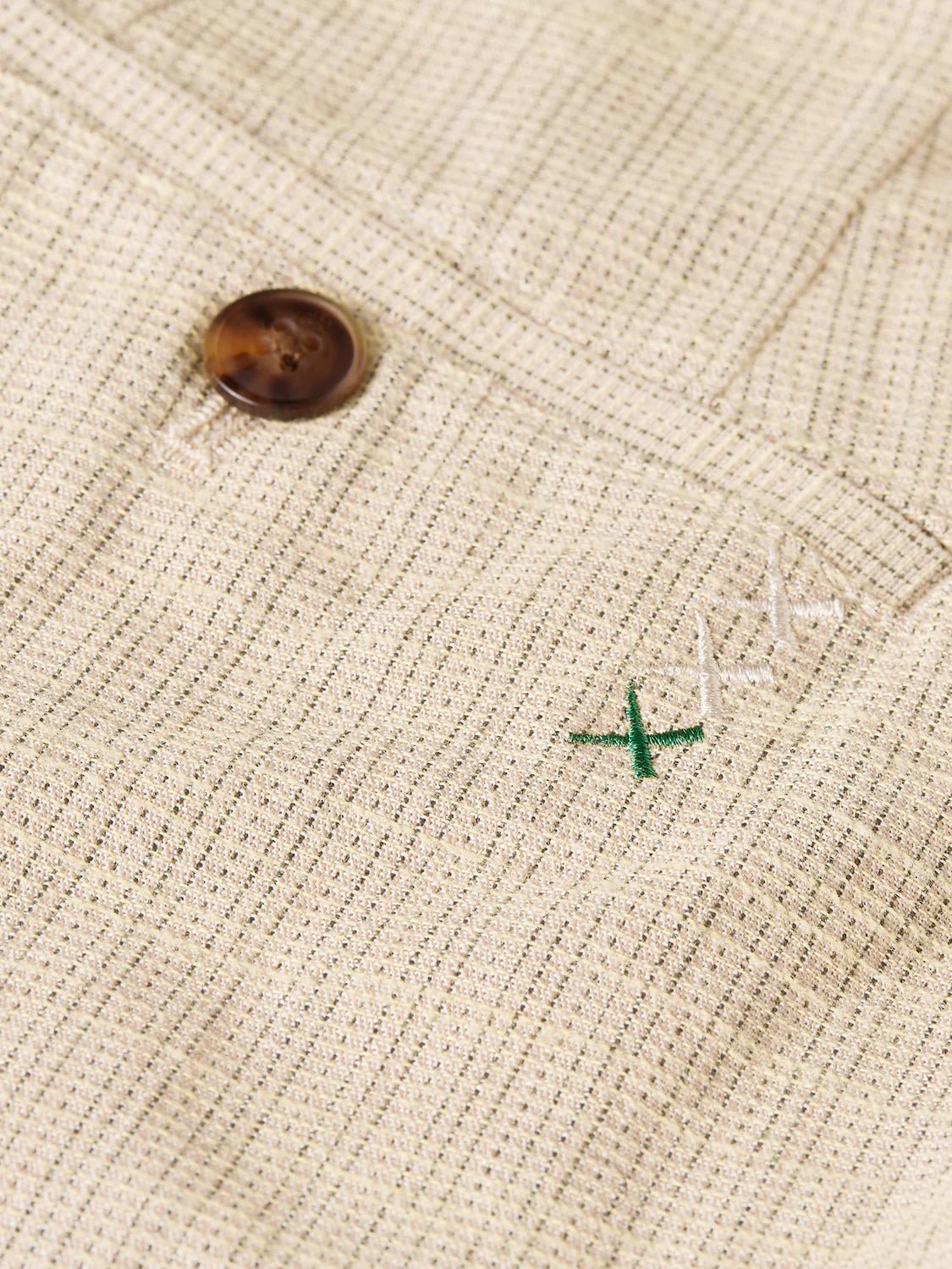Stuart Structured Linen-Blend Regular Slim-fit Chino Men Trousers Scotch Soda Homme Amphora Micro Check 34-34