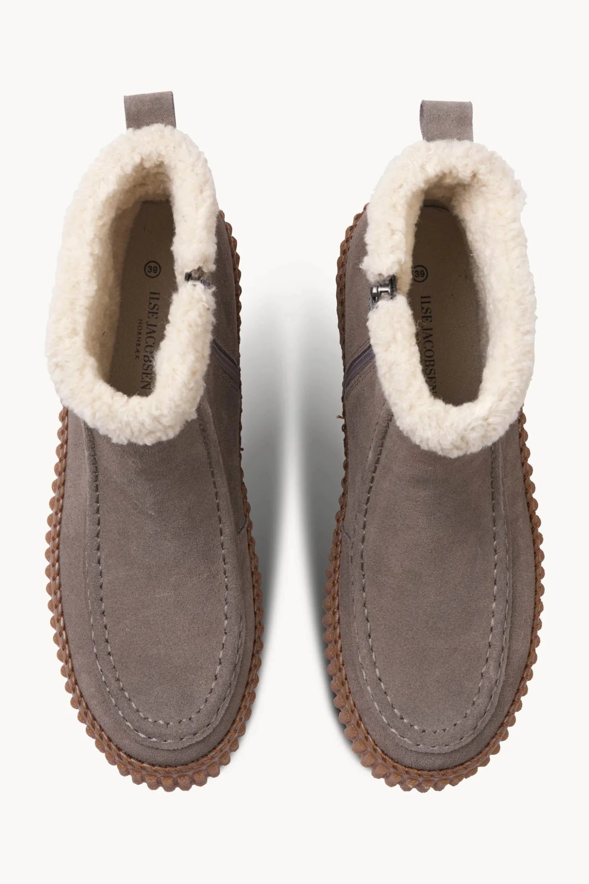 Suede Boots with Shearling Footwear ILSE JACOBSEN