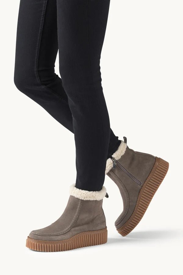 Suede Boots with Shearling Footwear ILSE JACOBSEN