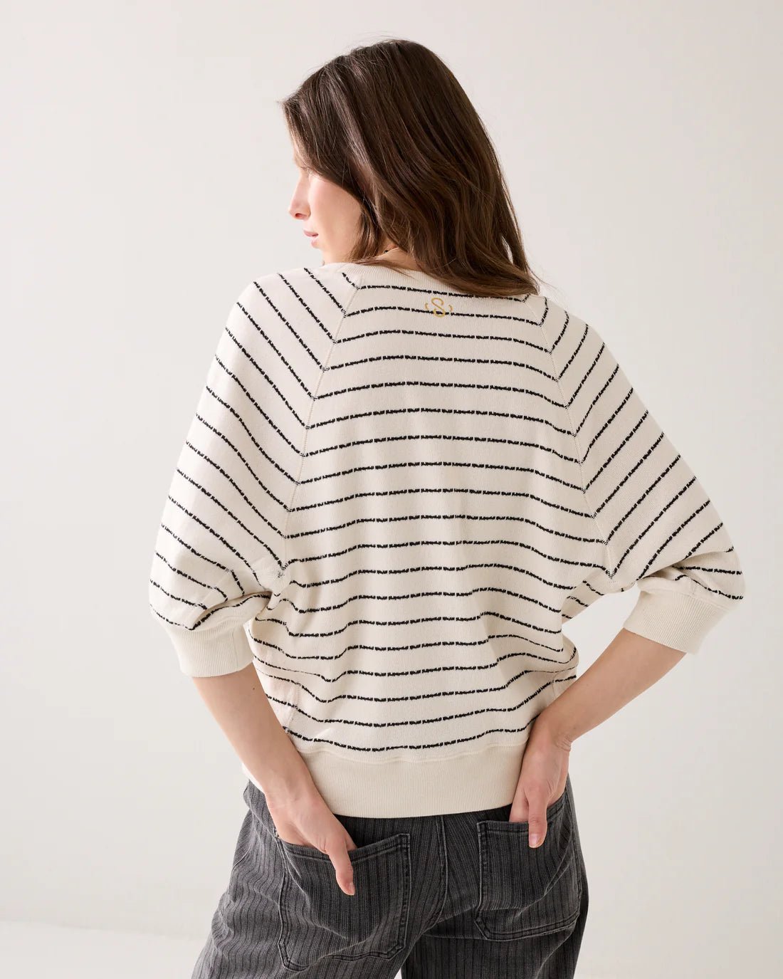 Sweater with a knitted-in stripe Sweater SUMMUM