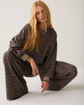 Sweatshirt in plaid jacquard Woman SUMMUM