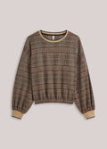 Sweatshirt in plaid jacquard Woman SUMMUM