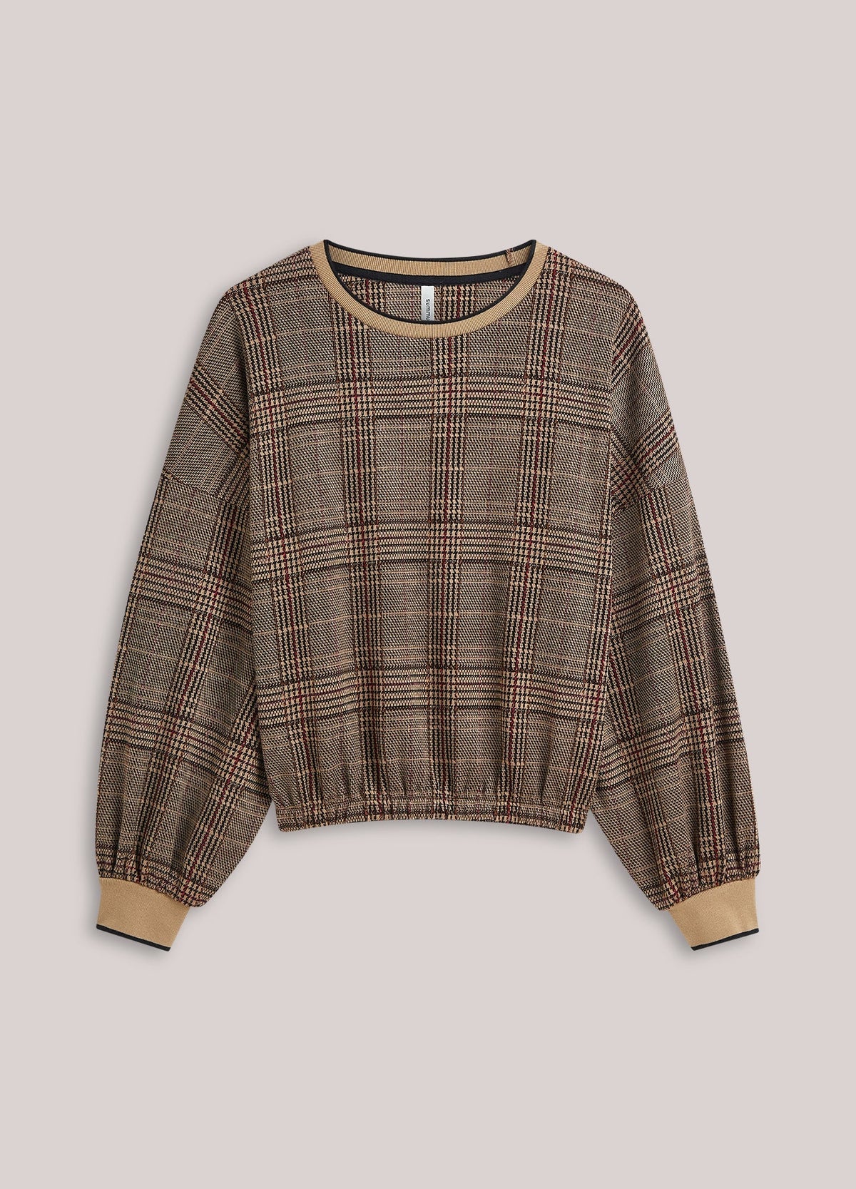 Sweatshirt in plaid jacquard Woman SUMMUM