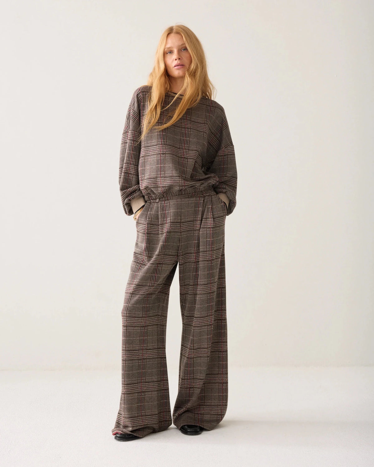 Sweatshirt in plaid jacquard Woman SUMMUM S/P MULTICOLOUR