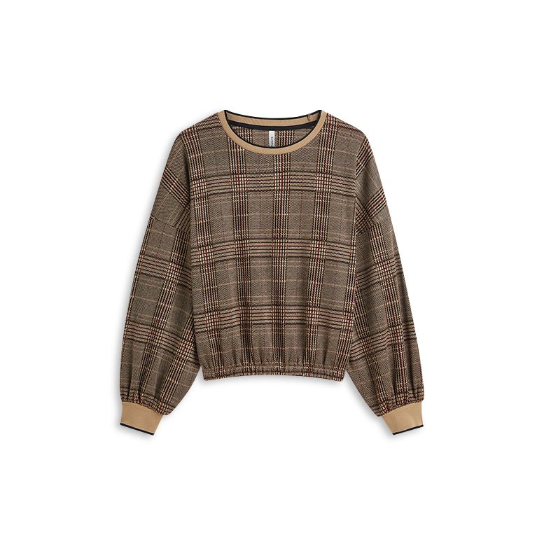 Sweatshirt in plaid jacquard Woman SUMMUM XS/TP MULTICOLOUR
