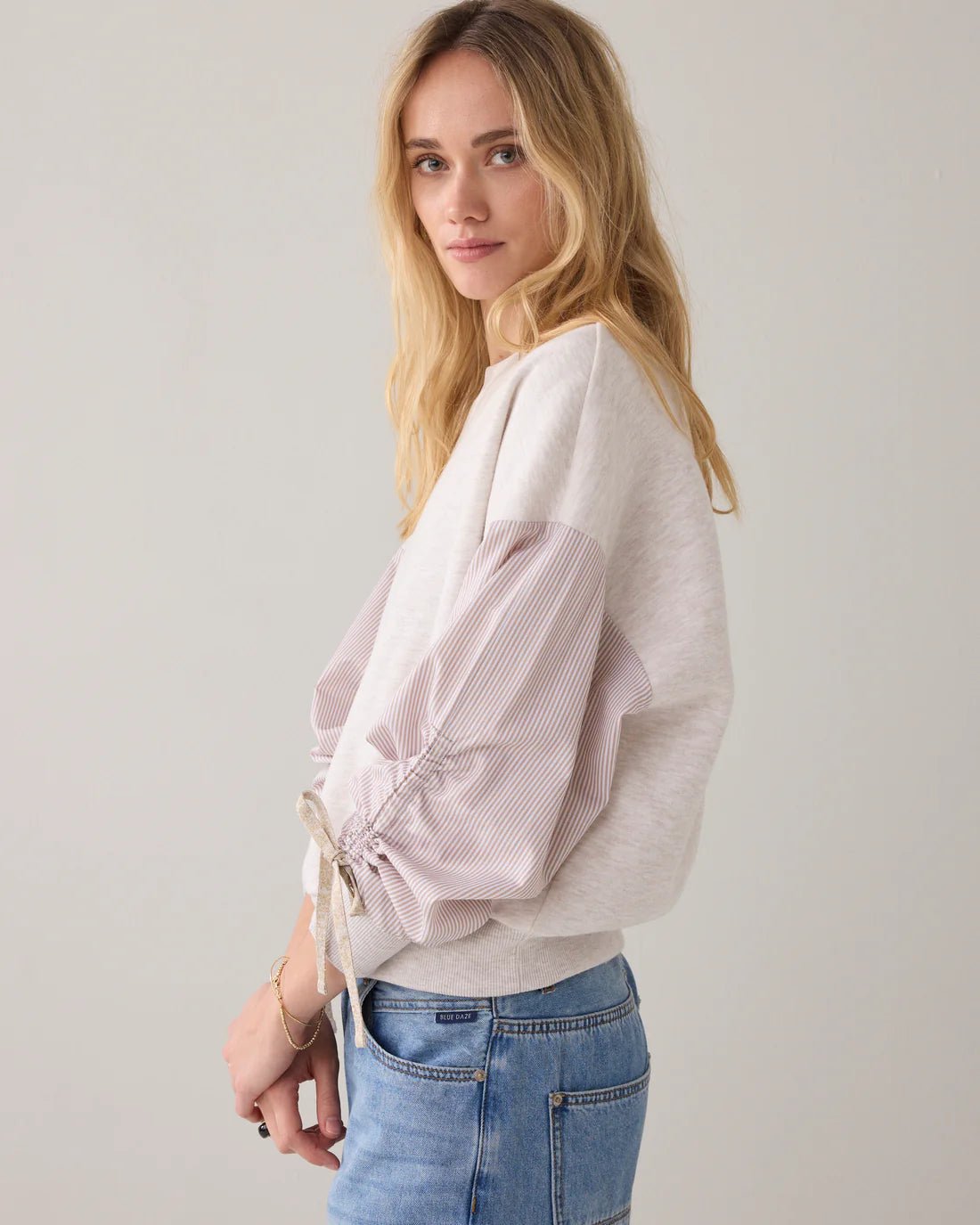 Sweatshirt with cotton sleeves Top SUMMUM