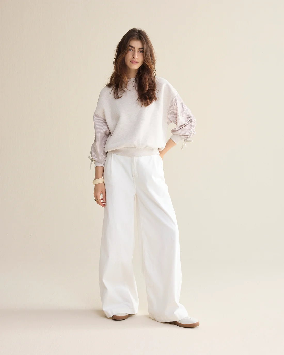Sweatshirt with cotton sleeves Top SUMMUM