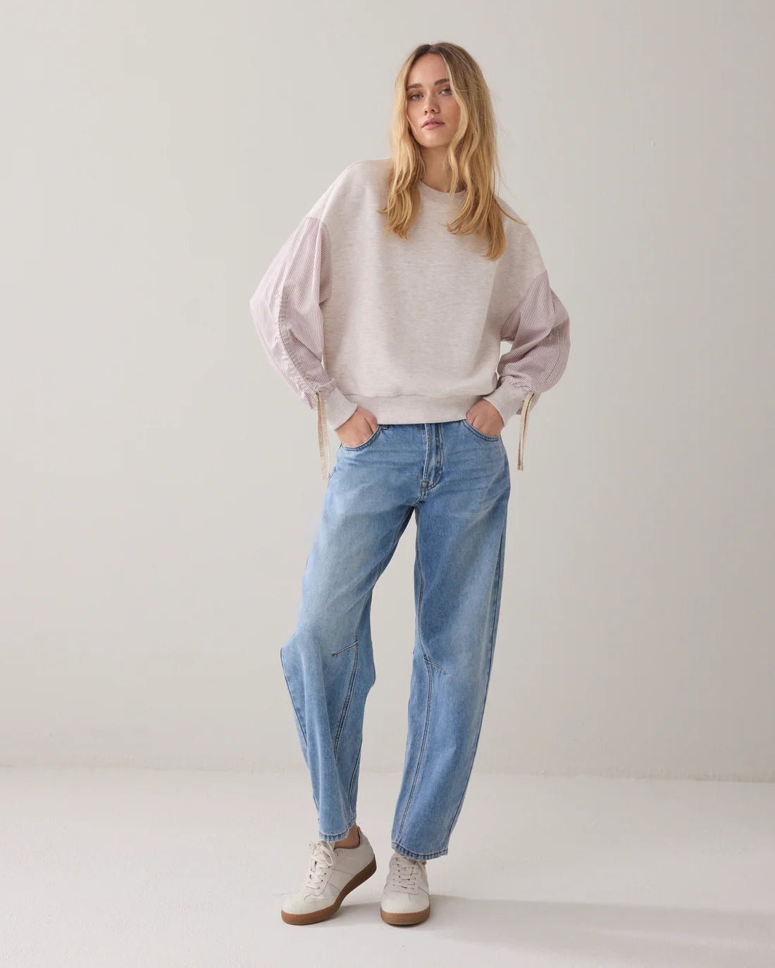 Sweatshirt with cotton sleeves Top SUMMUM