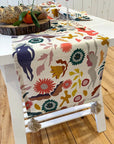 TABLE RUNNER WITH TESSELS - Dora Nola DORA NOLA Beige