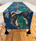 TABLE RUNNER WITH TESSELS - Dora Nola DORA NOLA Bleu