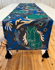 TABLE RUNNER WITH TESSELS - Dora Nola DORA NOLA Bleu