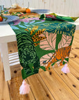 TABLE RUNNER WITH TESSELS - Dora Nola DORA NOLA Vert