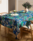 TABLECLOTH WITH TASSELS - Dora Nola DORA NOLA Bleu