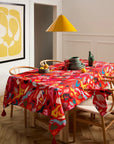 TABLECLOTH WITH TASSELS - Dora Nola DORA NOLA Rouge