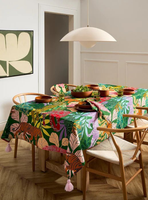 TABLECLOTH WITH TASSELS - Dora Nola DORA NOLA Vert