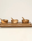 TEAK WOOD APERITIF BOARD AND BOWLS CUISINE Crusoe