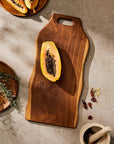 TEAK WOOD CUTTING BOARD WITH HANDLE Crusoe