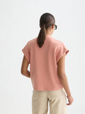 Tencel V-Neck Short Sleeve Sweater Knitwear Scotch Soda Femme Canyon Clay L
