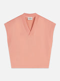 Tencel V-Neck Short Sleeve Sweater Knitwear Scotch Soda Femme