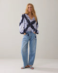 Tie-dye top in cotton voile Blouse SUMMUM