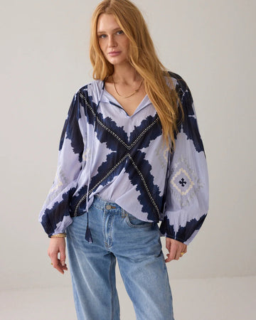 Tie-dye top in cotton voile Blouse SUMMUM