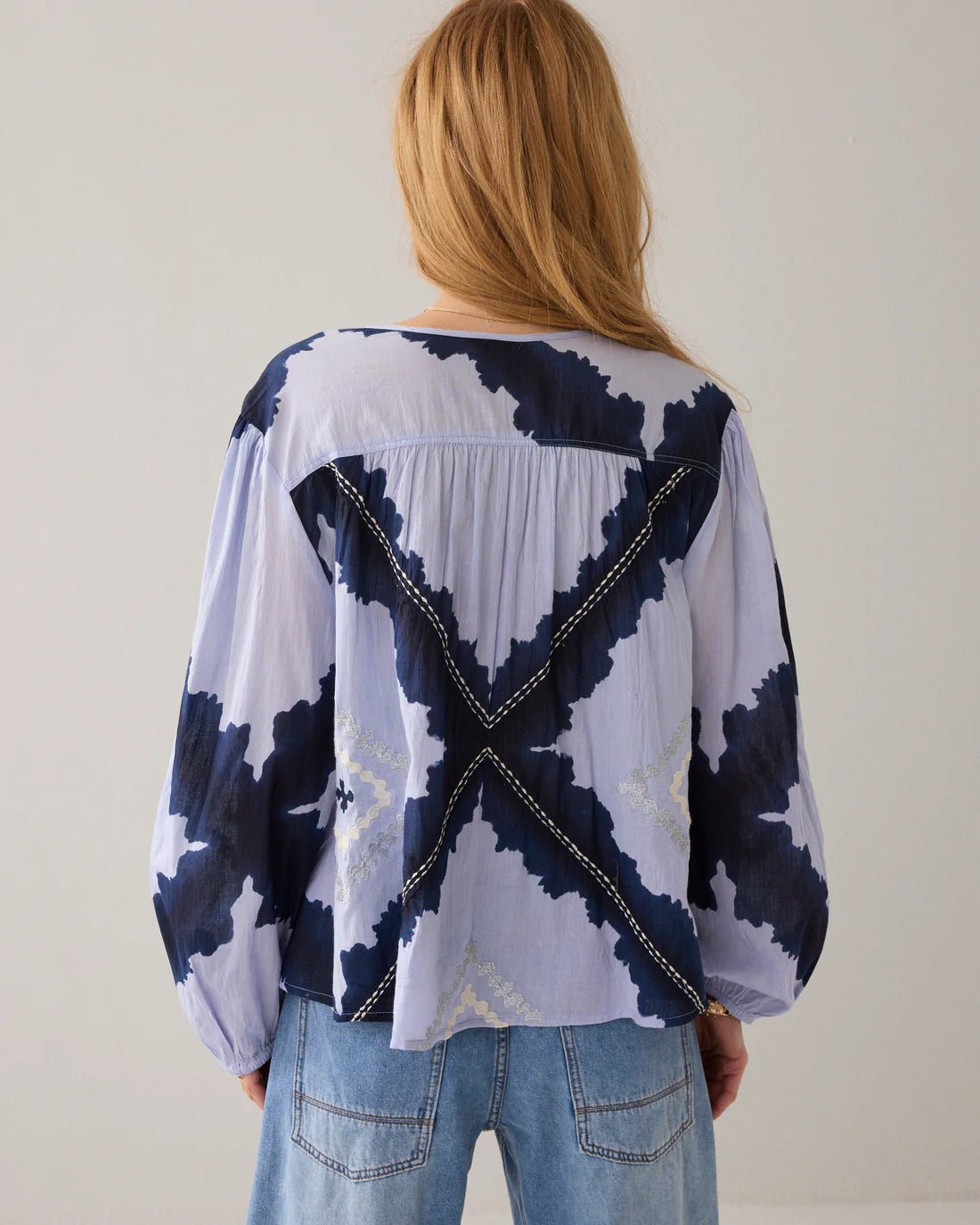 Tie-dye top in cotton voile Blouse SUMMUM