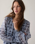 Tie-dye top with striped print Blouse SUMMUM