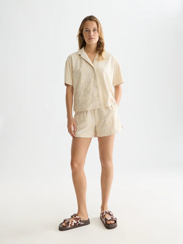 Towelling Short Sleeve Shirt Blouses Scotch Soda Femme Fog XS
