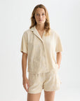 Towelling Short Sleeve Shirt Blouses Scotch Soda Femme Fog S