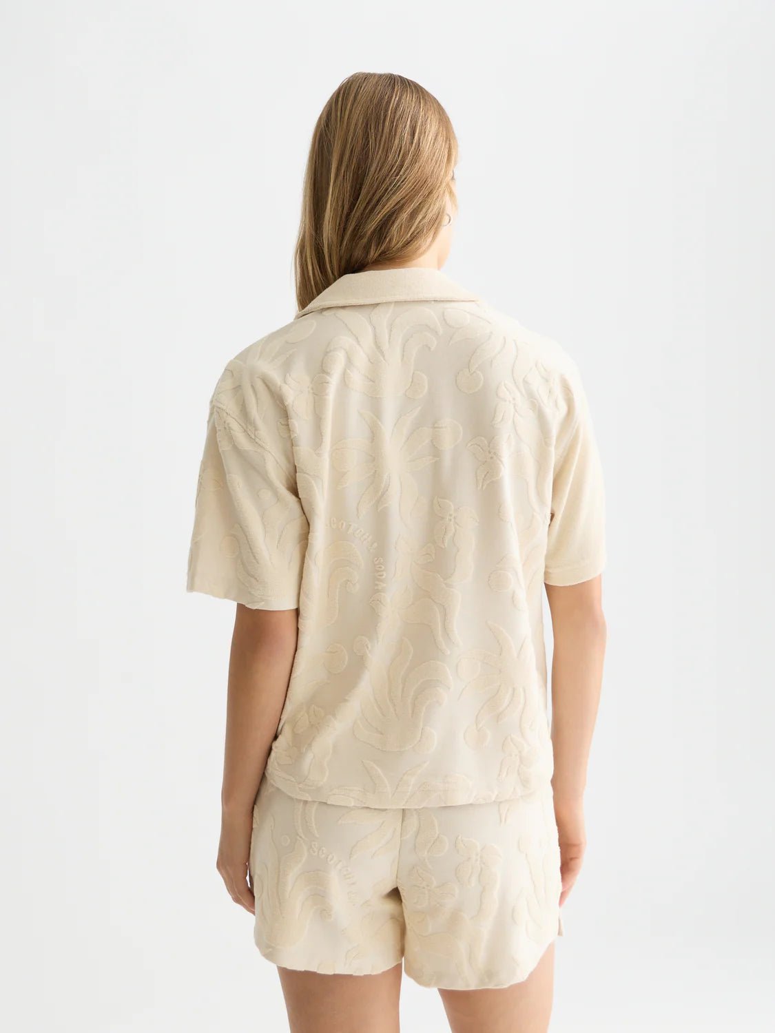 Towelling Short Sleeve Shirt Blouses Scotch Soda Femme Fog M
