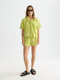 Towelling Short Sleeve Shirt Blouses Scotch Soda Femme Green Oasis XS