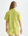 Towelling Short Sleeve Shirt Blouses Scotch Soda Femme Green Oasis M