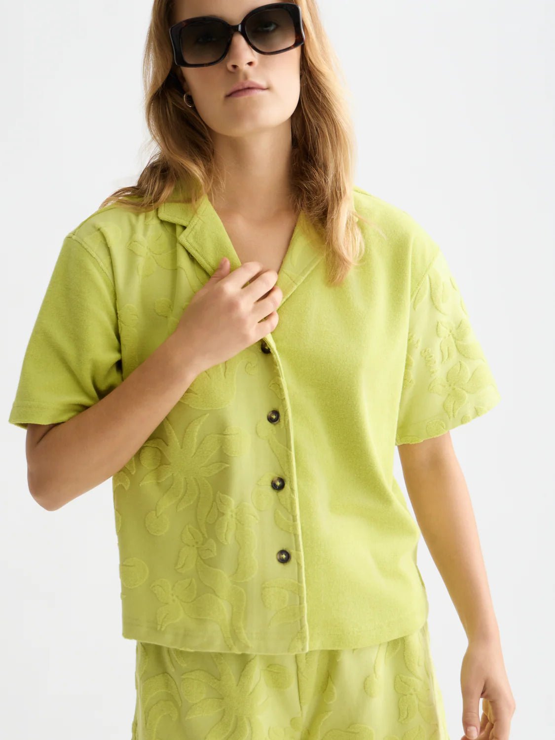 Towelling Short Sleeve Shirt Blouses Scotch Soda Femme