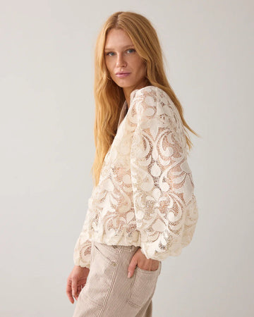 Transparent lace bomber jacket Outerwear SUMMUM