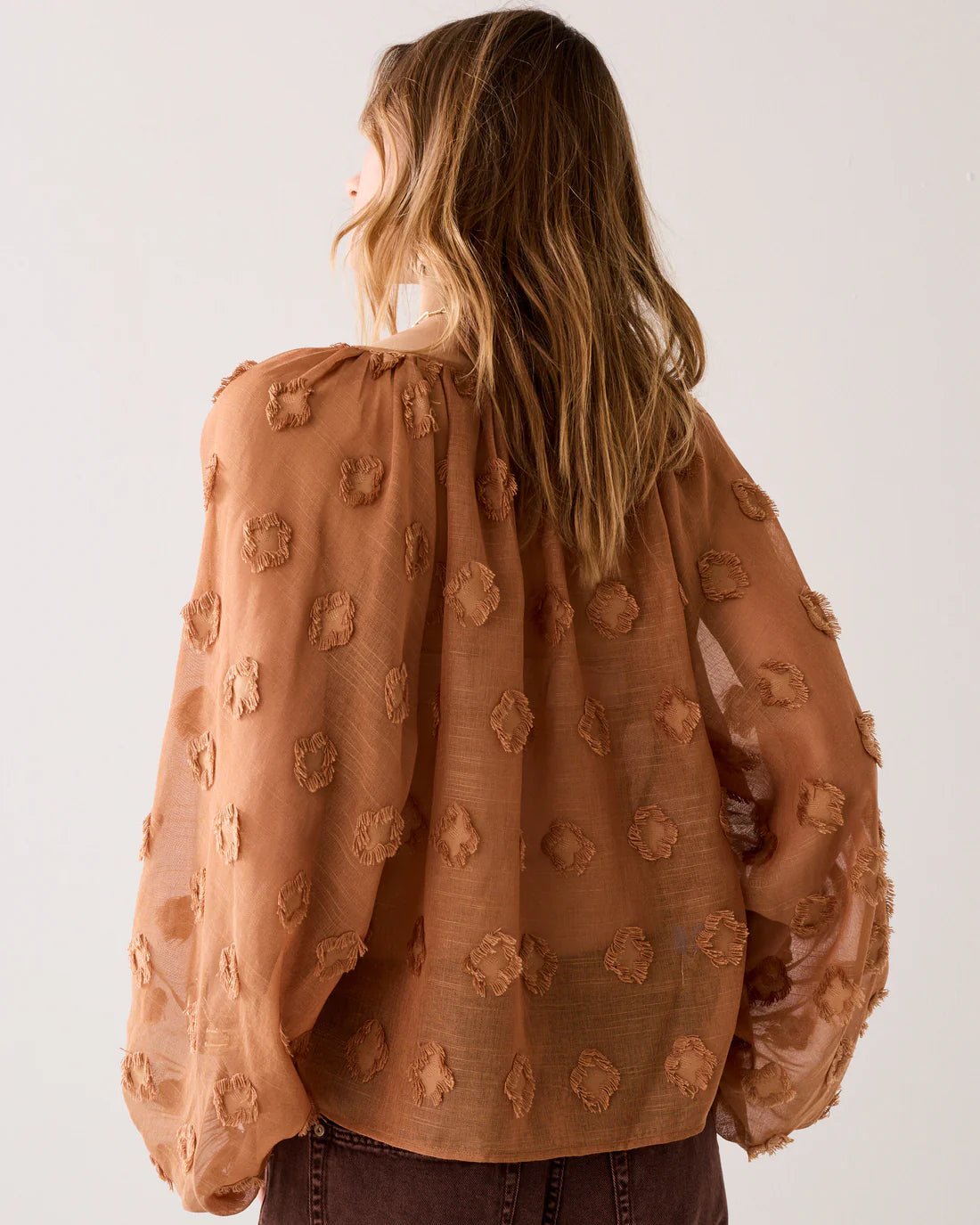 Transparent top with 3D dots Blouse SUMMUM