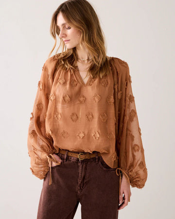 Transparent top with 3D dots Blouse SUMMUM