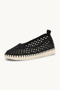 Tulip Electric Ballerina Footwear ILSE JACOBSEN Black Pearled Ivory 40