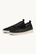 Tulip Electric Ballerina Footwear ILSE JACOBSEN Black Pearled Ivory 42