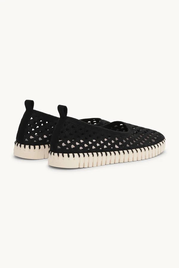Tulip Electric Ballerina Footwear ILSE JACOBSEN Black Pearled Ivory 36