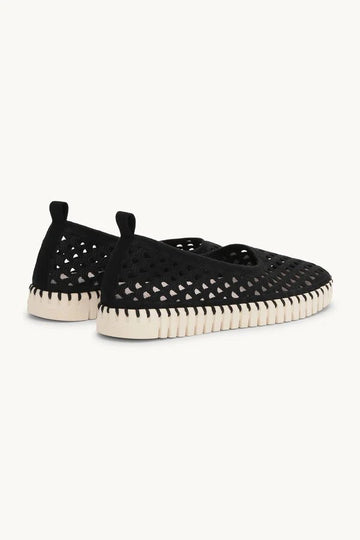 Tulip Electric Ballerina Footwear ILSE JACOBSEN Black Pearled Ivory 36