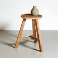 VINTAGE ROUND STOOL IN TEAK chair Crusoe consigne