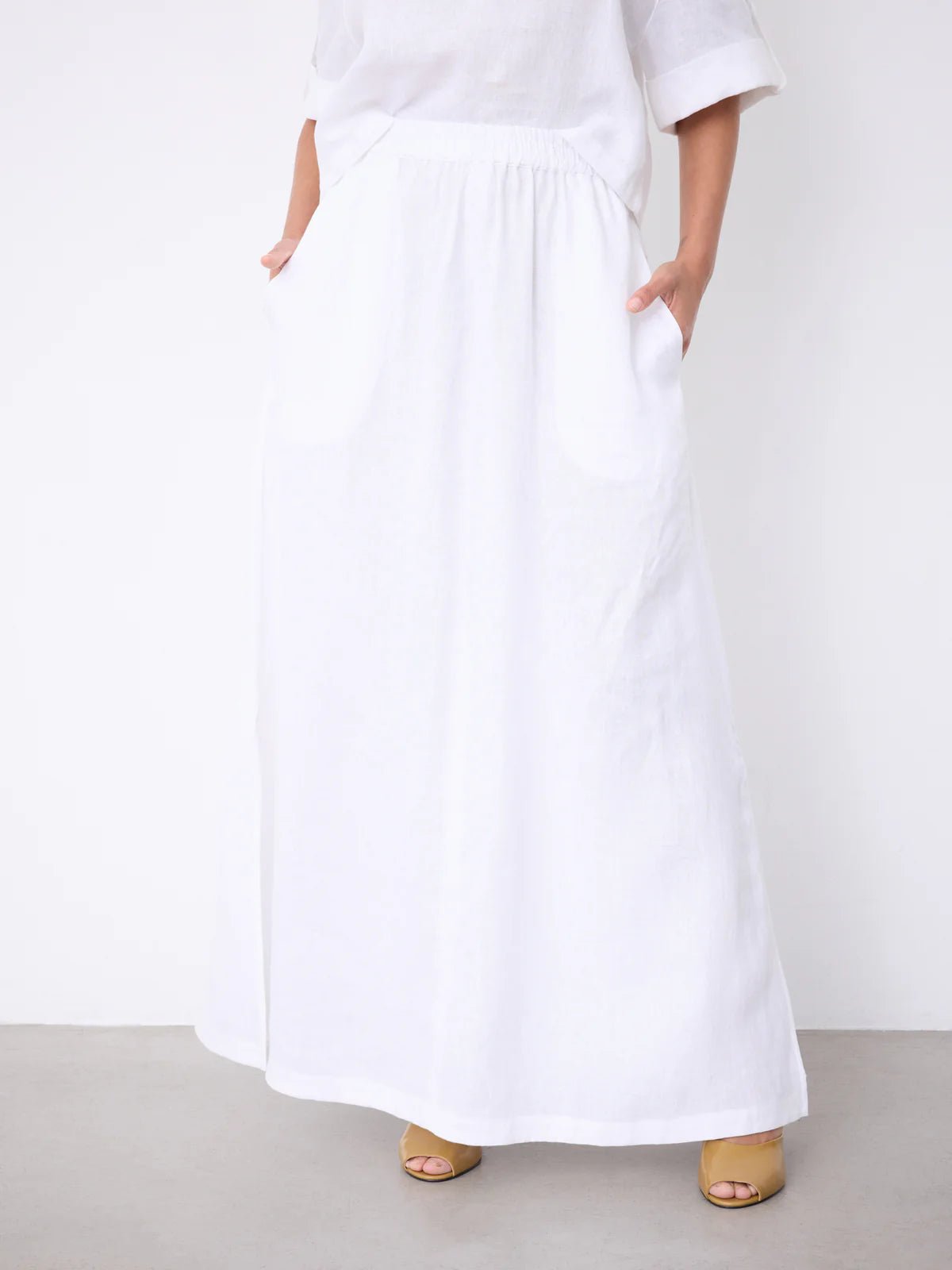 Vivienne linen skirt Notshy BLANC S