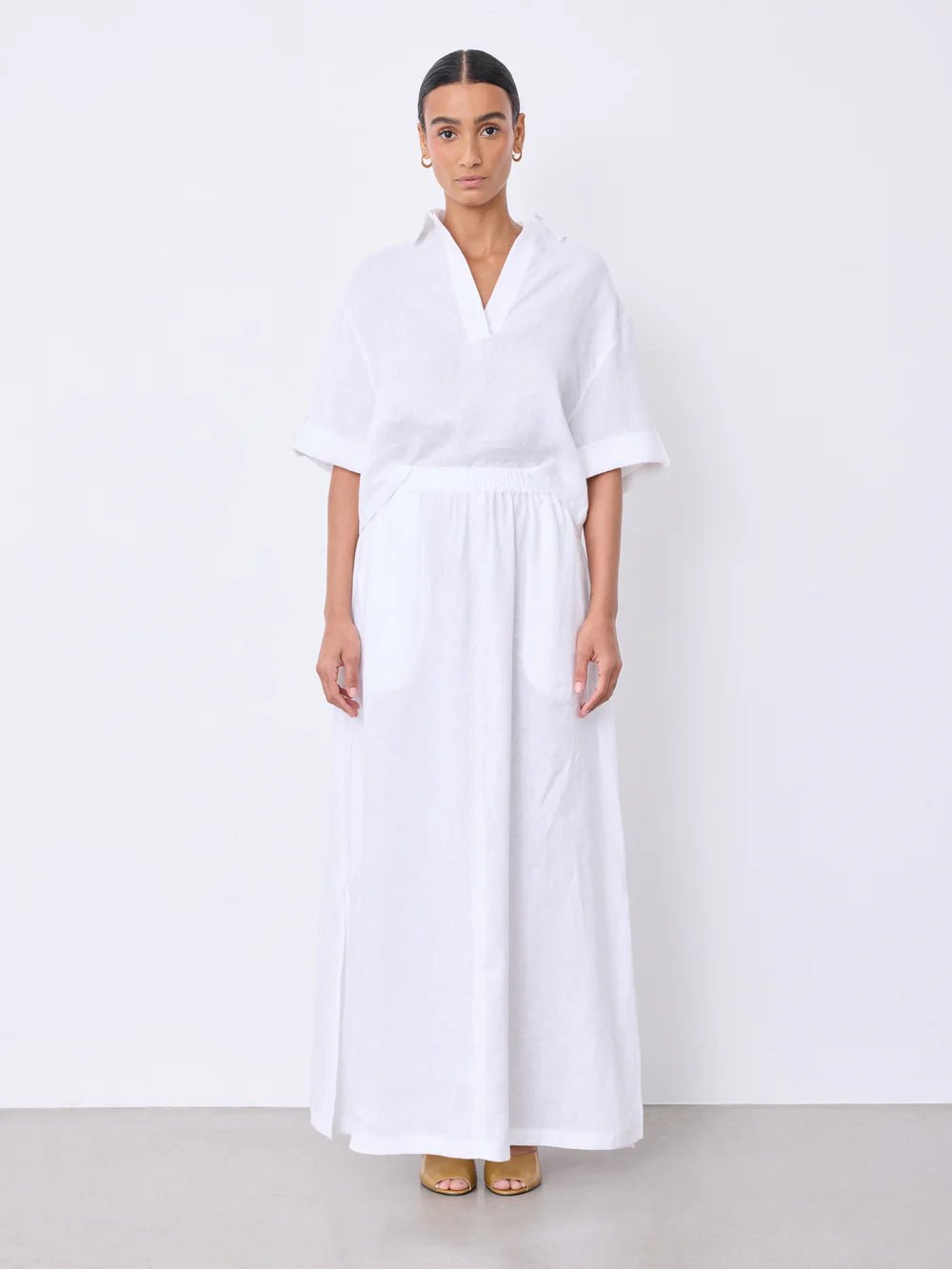 Vivienne linen skirt Notshy BLANC XS