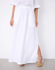 Vivienne linen skirt Woman Notshy BLANC L