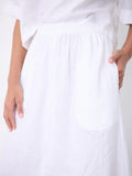 Vivienne linen skirt Notshy BLANC XL
