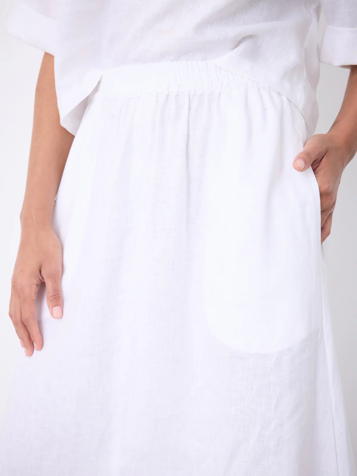 Vivienne linen skirt Notshy BLANC XL
