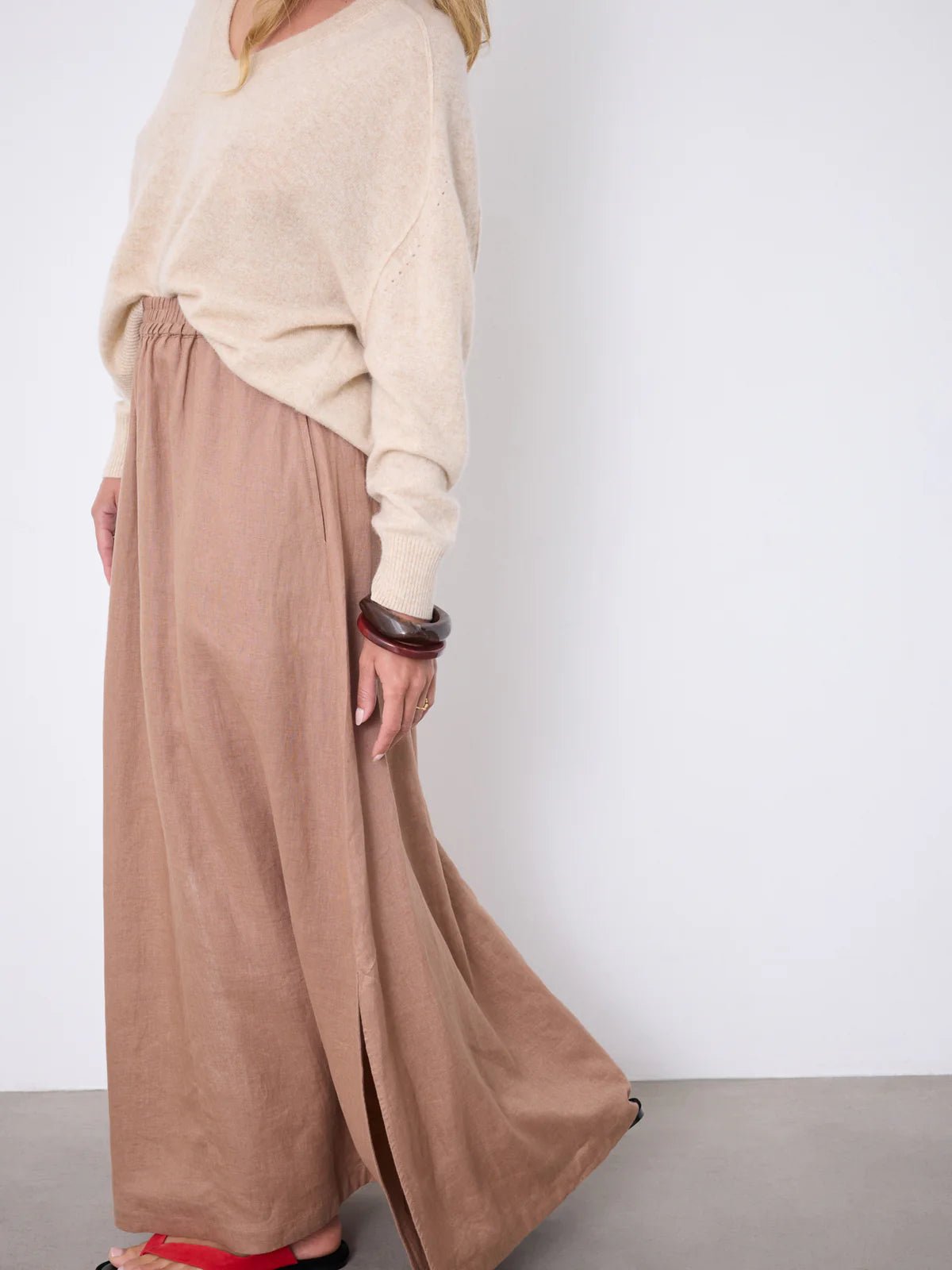 Vivienne linen skirt Notshy MOKA L