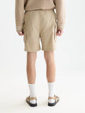 Washed Cotton-Blend Cargo Loose-Fit Bermuda Shorts Men Shorts Scotch Soda Homme
